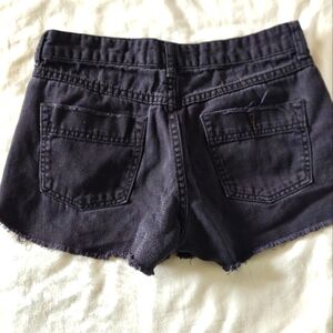 Free People Black Denim Shorts